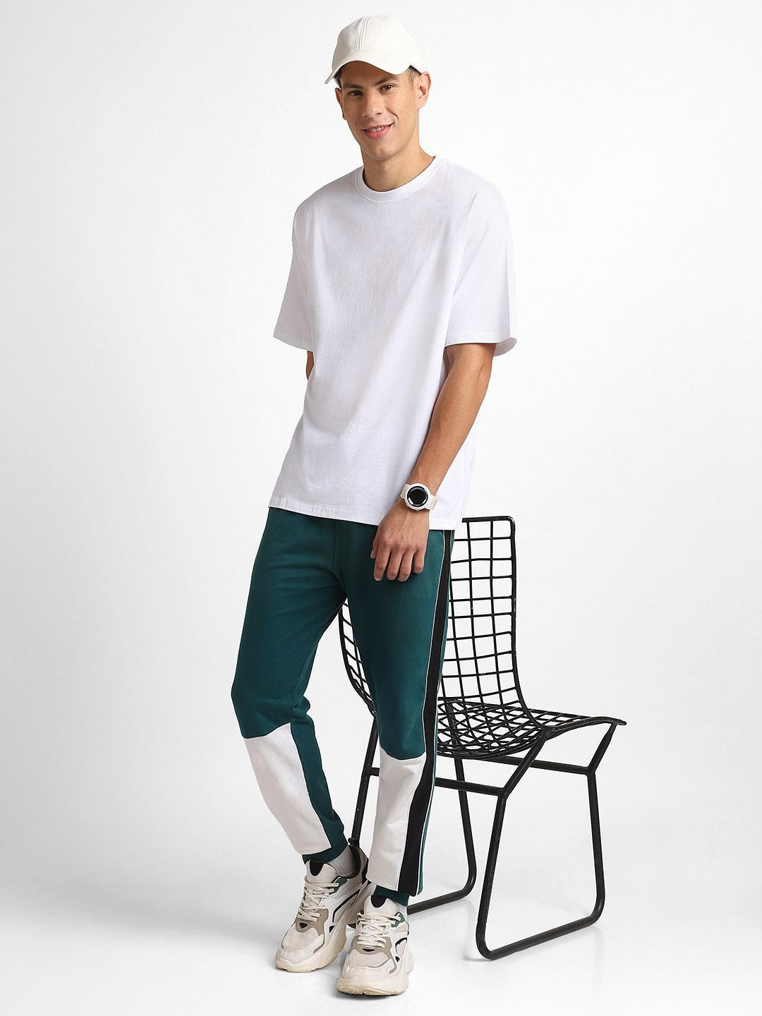 Round Neck Oversized Cotton T-Shirt for Men – Short Sleeves Casual Tee | DOCACCA