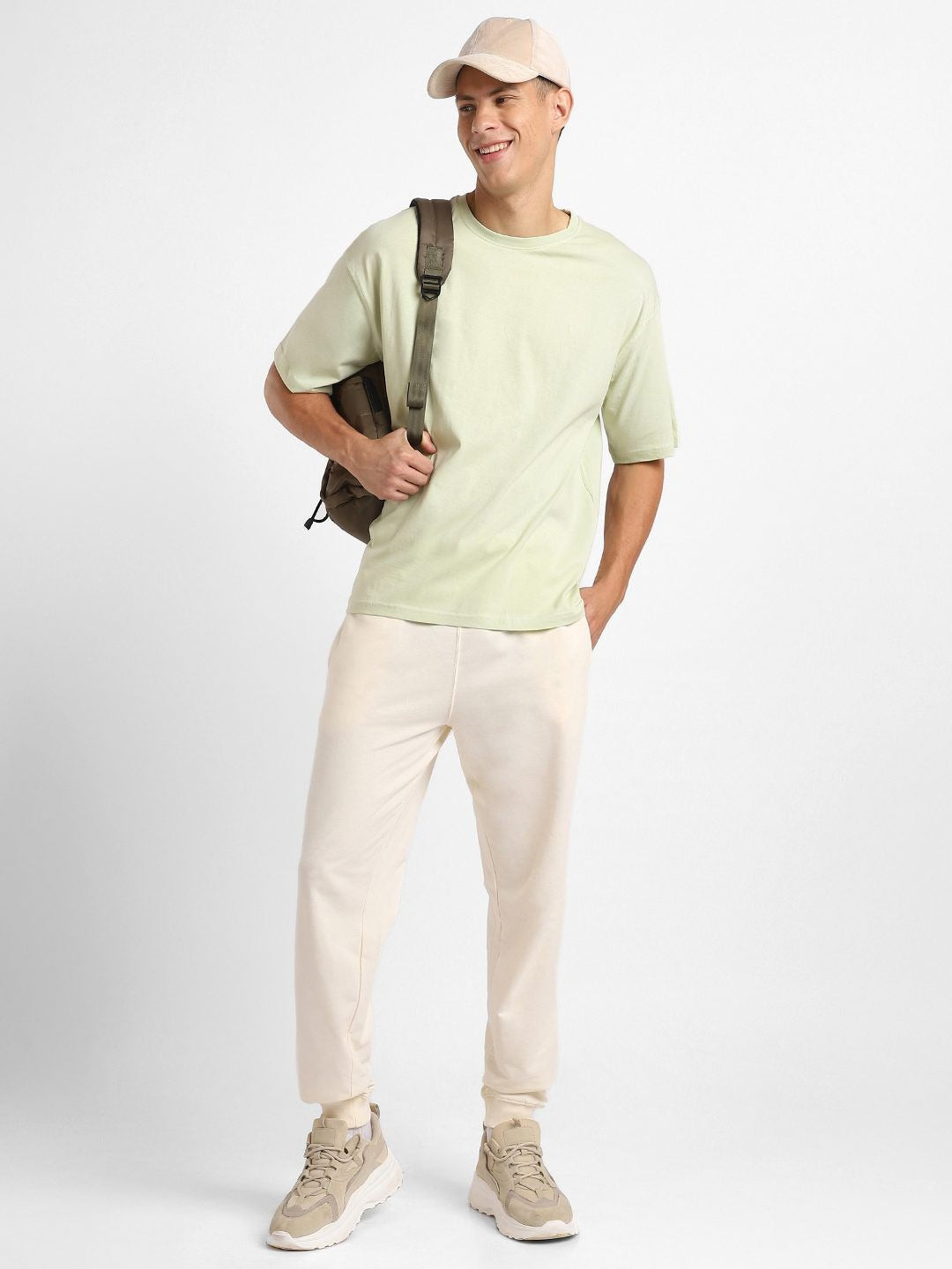 Round Neck Short Sleeves Oversized Cotton T-Shirt for Men in Pakistan | DOCACCA