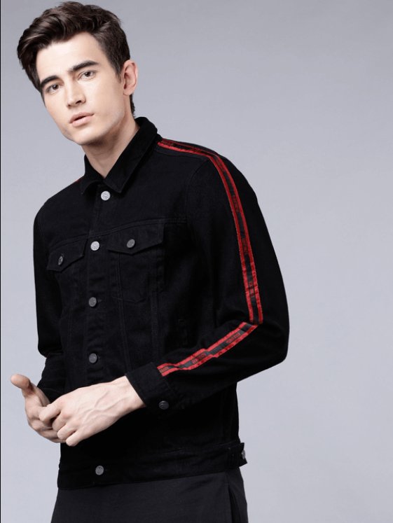 Mens Denim Jacket Black - DOCACCA - Denim Jacket -