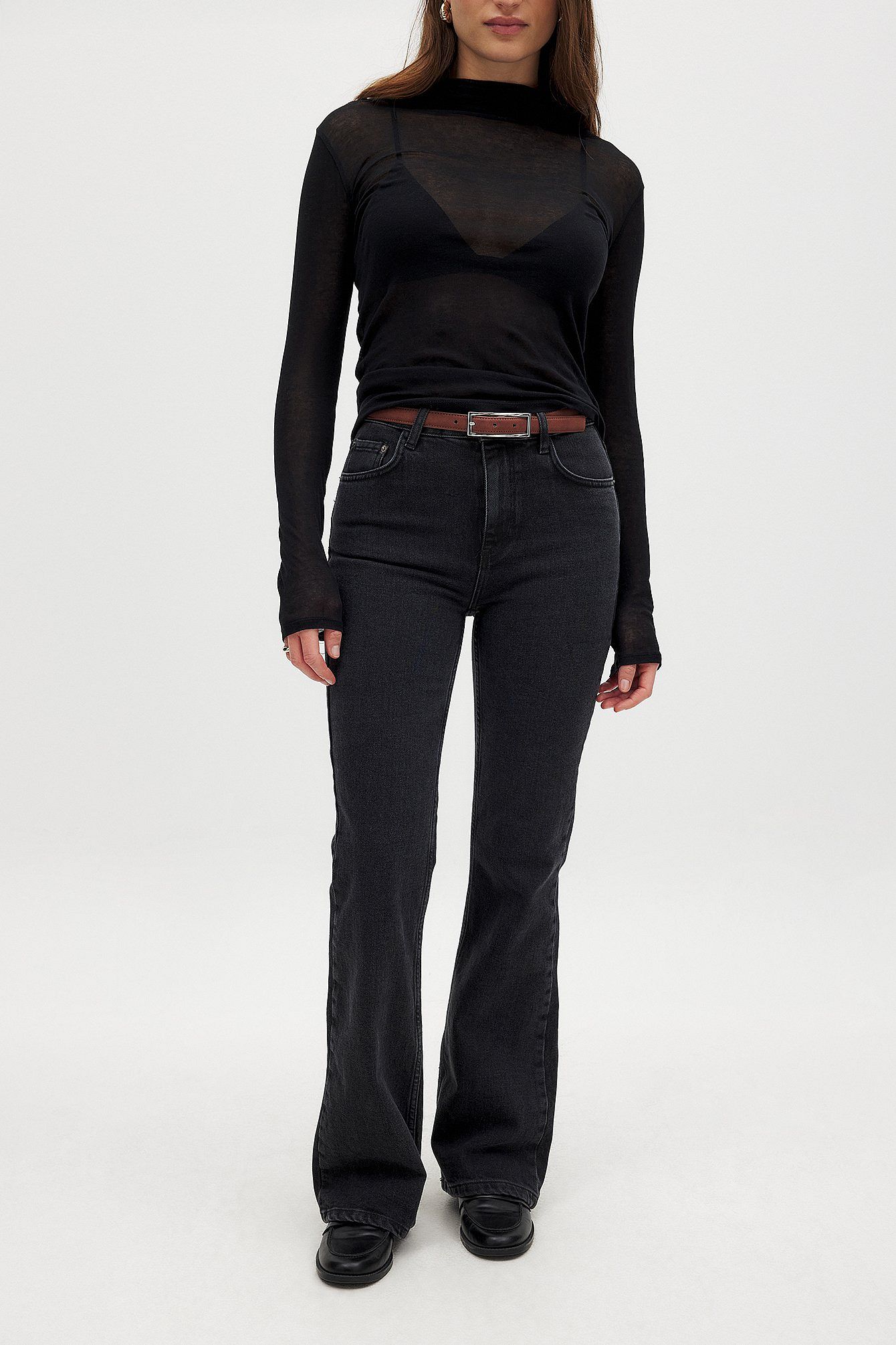 High Waist Flared Denim Jeans for Women – Trendy Retro Fit with Modern Comfort | DOCACCA