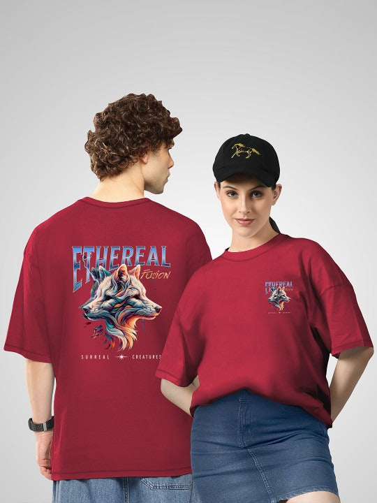 Unisex Twistform Twinny Zone Pack of 2 EWolf Printed Cotton Oversized T-Shirts – Premium Streetwear in Pakistan | DOCACCA