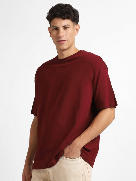 Round Neck Drop-Shoulder Oversized Cotton T-Shirt for Men in Pakistan | DOCACCA