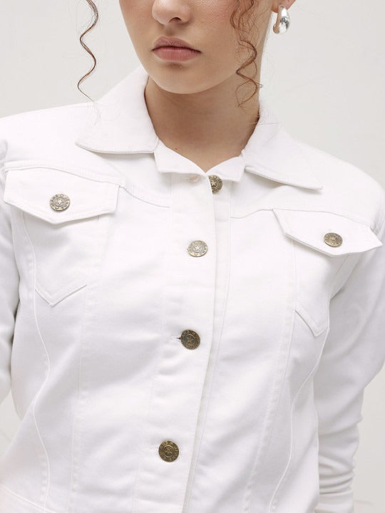 Women Crop Denim Jacket – Trendy Short Denim Layer for Everyday Pakistani Style | DOCACCA