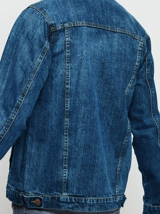 Men's Solid Denim Jacket – Classic Casual Style for Pakistani Weather | DOCACCA