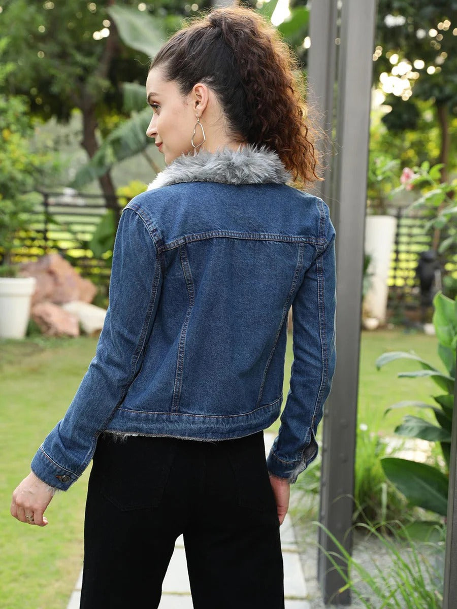 Men Fur Denim Jacket for Winter in Pakistan – Warm & Stylish Outerwear | DOCACCA