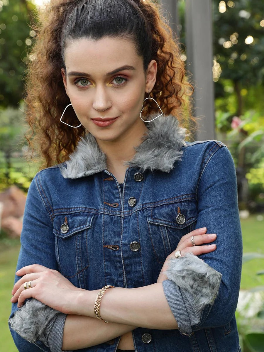 Men Fur Denim Jacket for Winter in Pakistan – Warm & Stylish Outerwear | DOCACCA