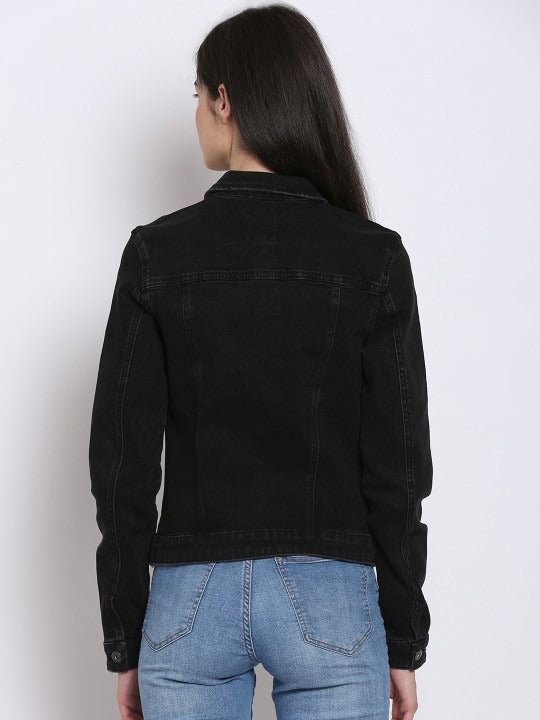 Long Sleeves Washed Denim Jacket – Classic Washed Finish for Pakistan | DOCACCA