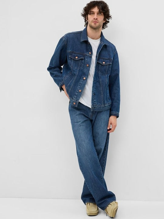 Men Solid Denim Jacket – Stylish, Breathable Outerwear for Pakistan | DOCACCA