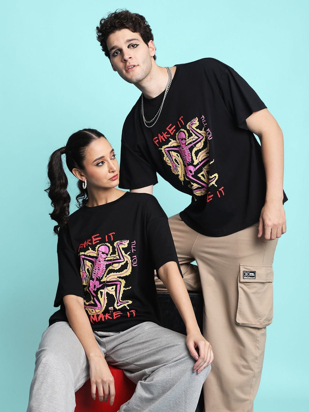 Men Halloween Graphic Print Round Neck Cotton T-Shirt – Stylish Festive Outfit in Pakistan | DOCACCA