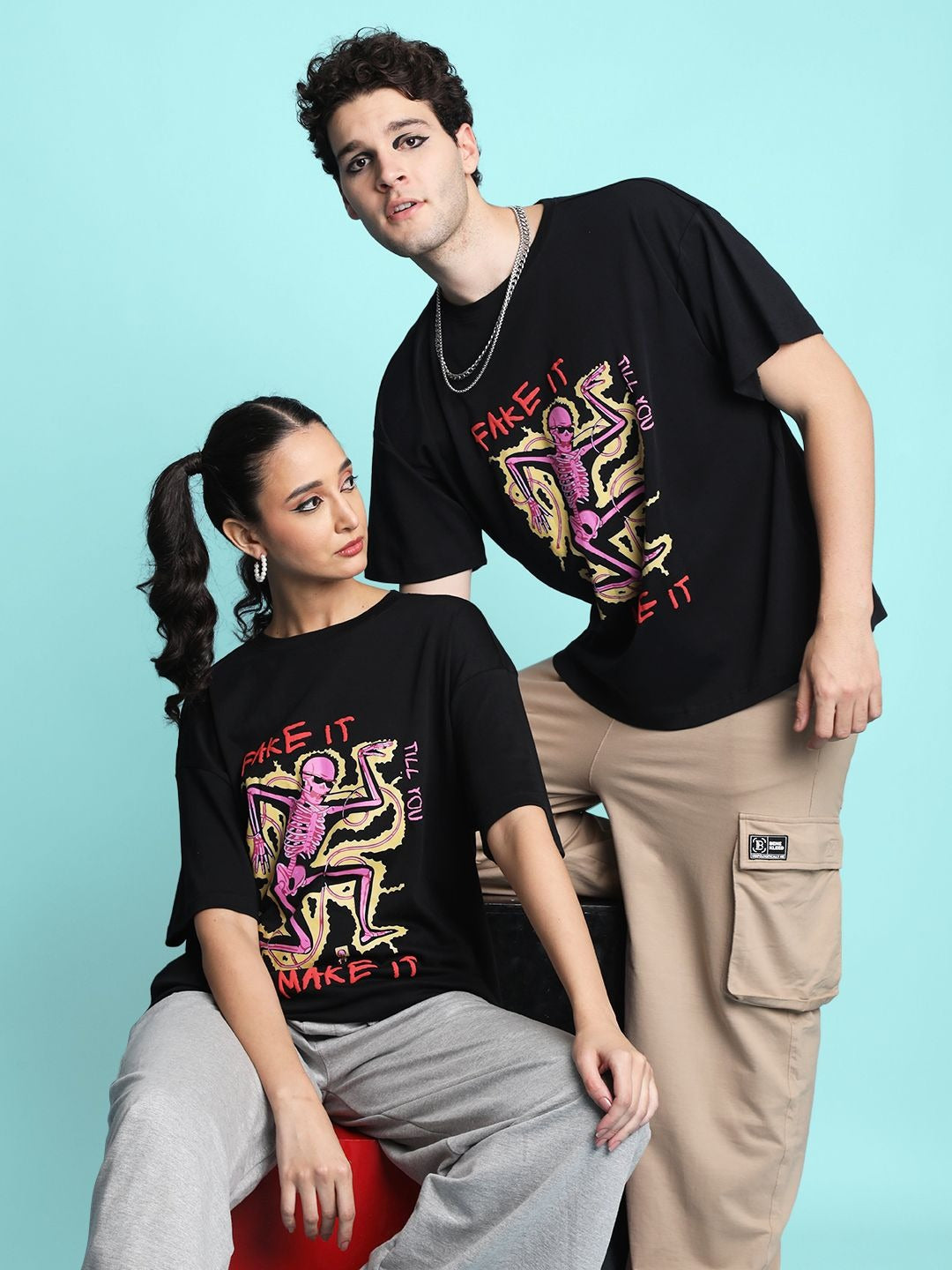 Men Halloween Graphic Print Round Neck Cotton T-Shirt – Stylish Festive Outfit in Pakistan | DOCACCA