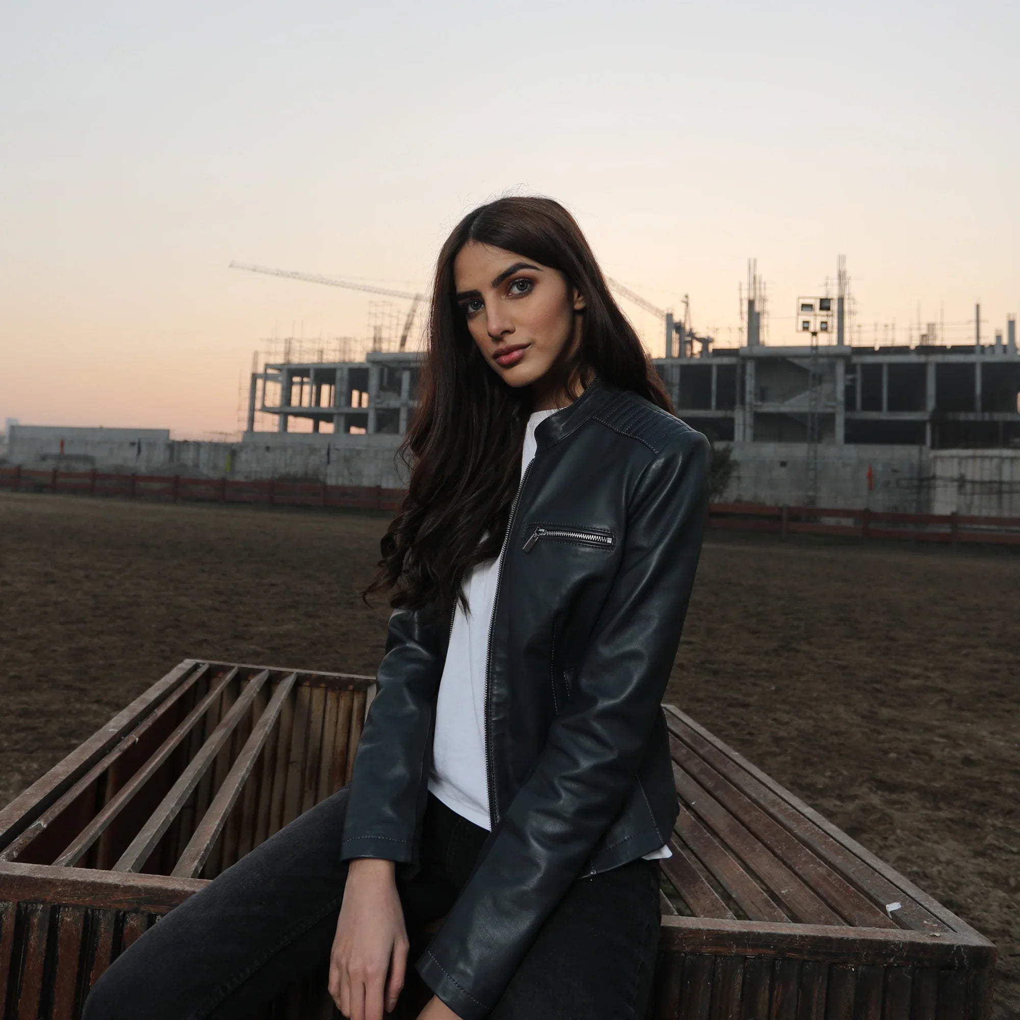 Black Genuine Leather Biker Jacket