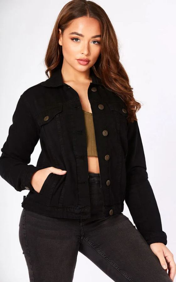 Women Black Solid Jacket