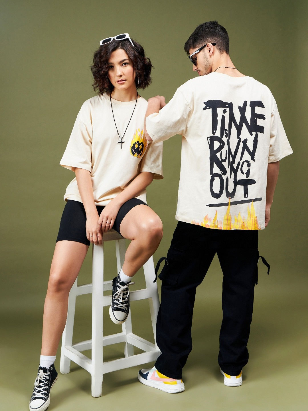 Unisex Typography Printed Pockets Boxy T-shirt – Trendy Streetwear in Pakistan | DOCACCA