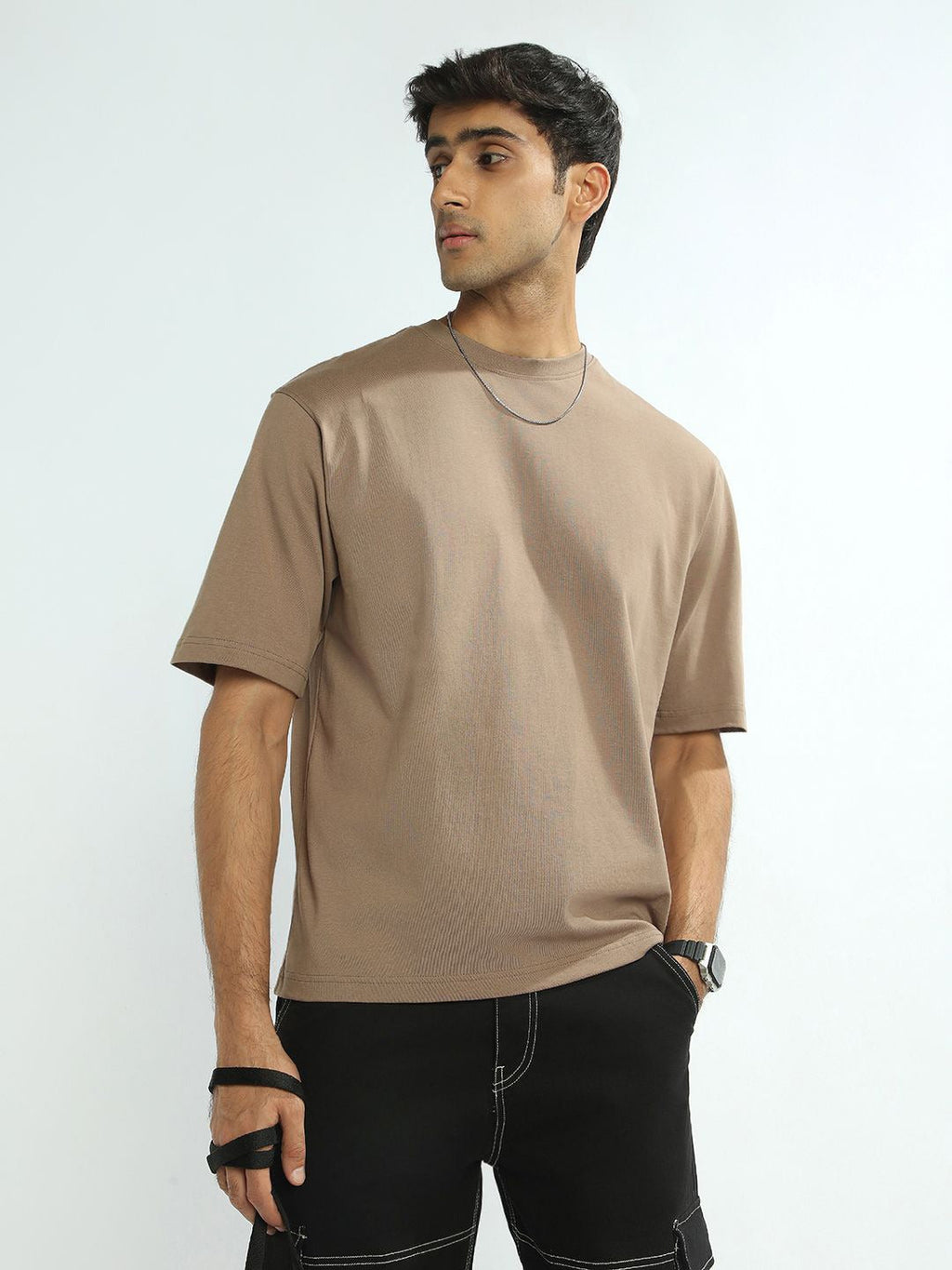 Drop-Shoulder Sleeves Oversized Cotton T-Shirt for Men in Pakistan | DOCACCA