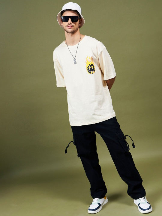 Unisex Typography Printed Pockets Boxy T-shirt – Trendy Streetwear in Pakistan | DOCACCA