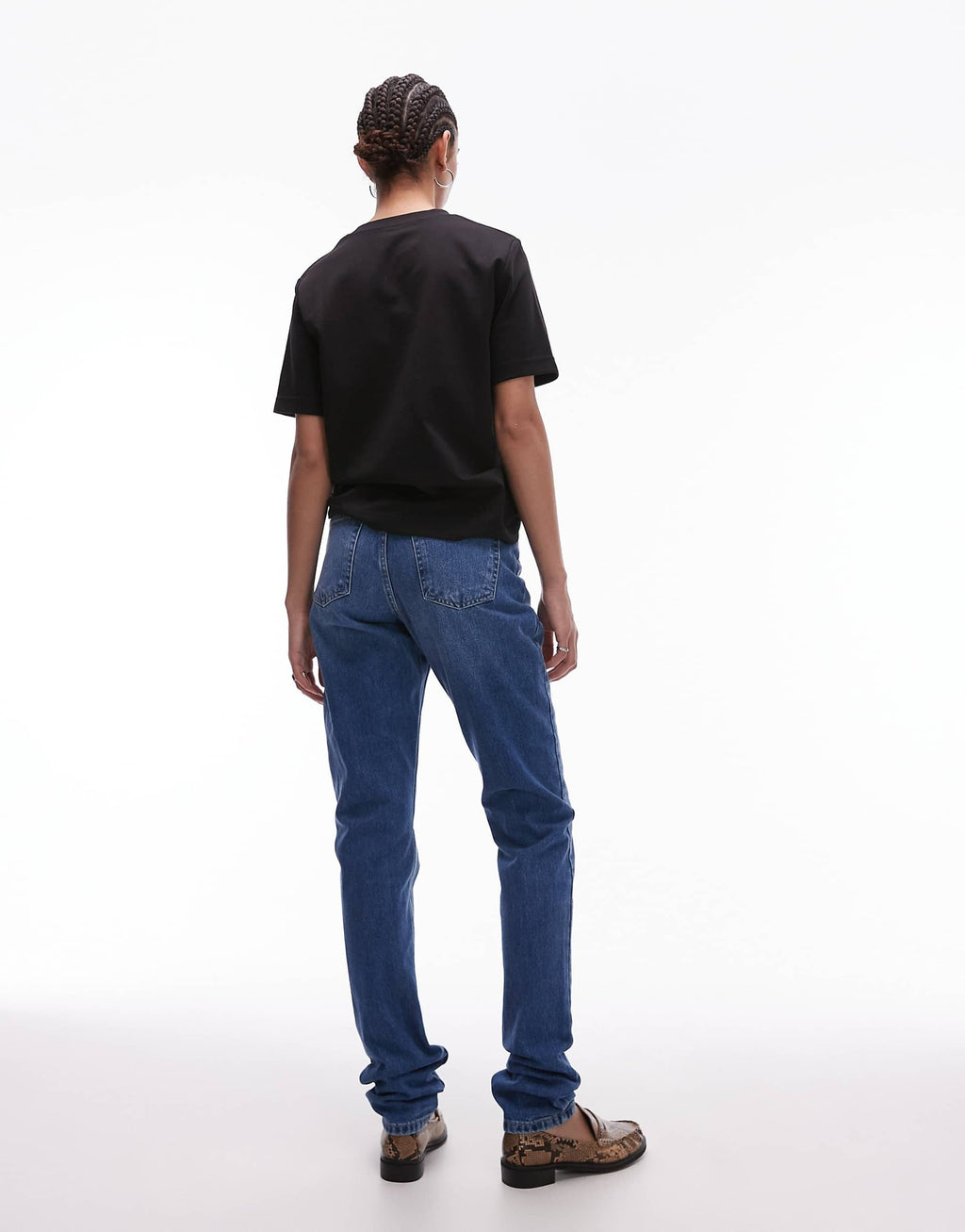 Mom High Rise Jeans in Mid Blue – Flattering Fit & Everyday Comfort Denim for Pakistani Women | DOCACCA