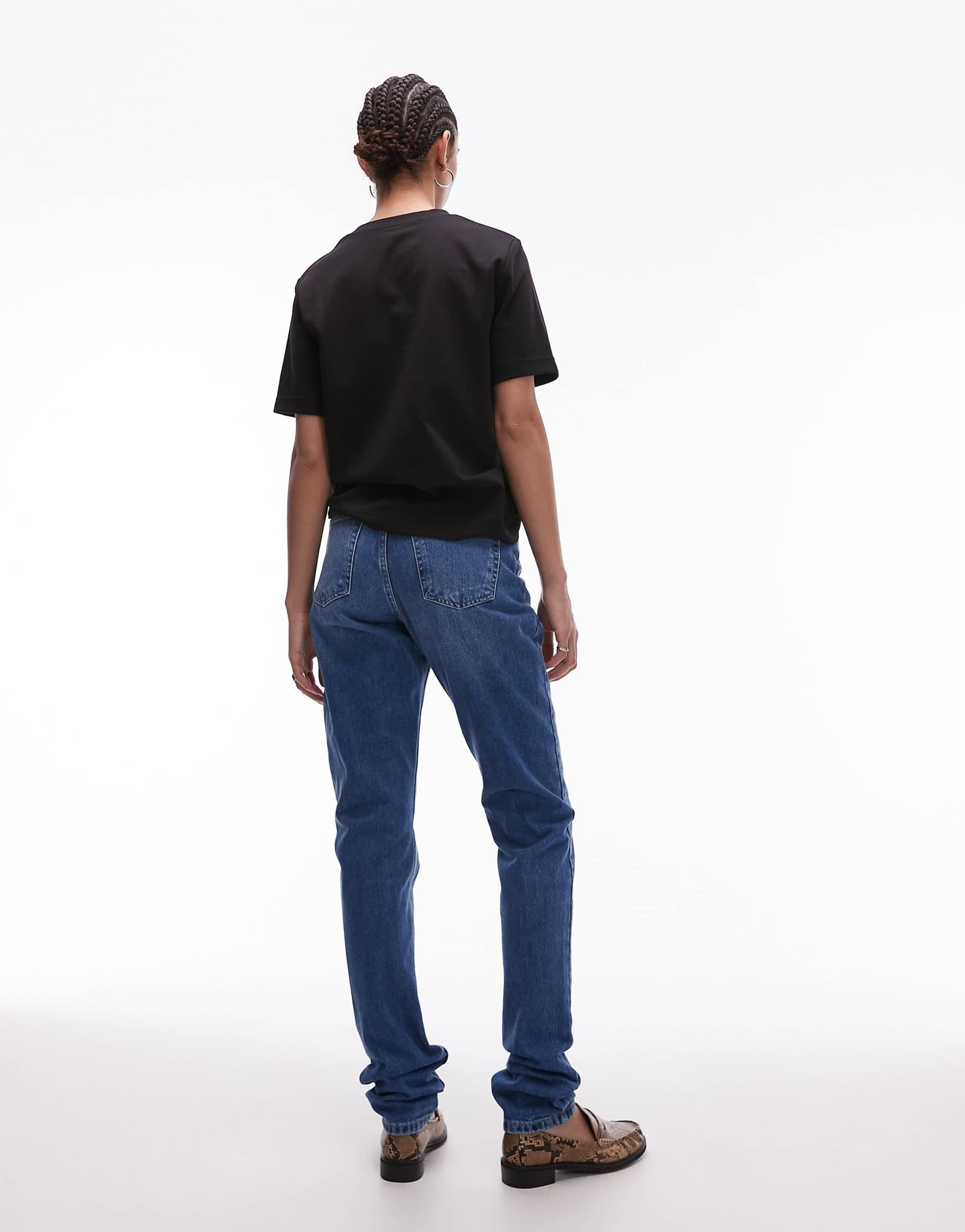 Mom High Rise Jeans in Mid Blue – Flattering Fit & Everyday Comfort Denim for Pakistani Women | DOCACCA