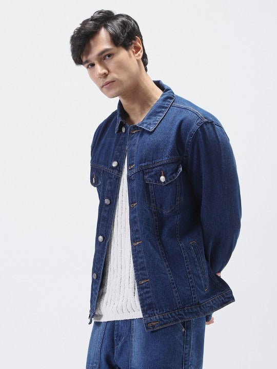 Men’s Regular Fit Sleeveless Washed Denim Jacket by DOCACCA – Stylish Vest for Casual Wear in Pakistan