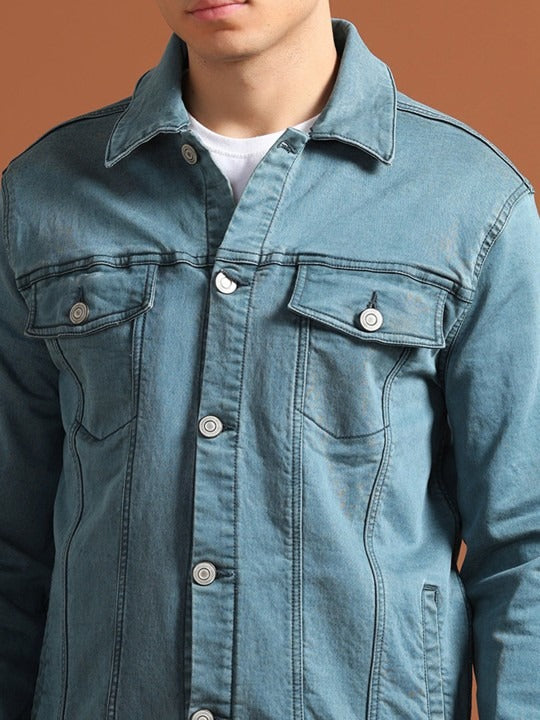 Men Solid Long Sleeves Denim Jacket – Comfortable, Durable Outerwear for Pakistani Weather | DOCACCA