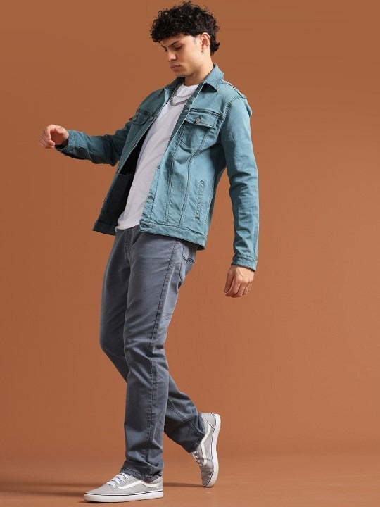 Men Solid Long Sleeves Denim Jacket – Comfortable, Durable Outerwear for Pakistani Weather | DOCACCA