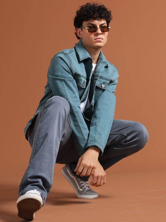 Men Solid Long Sleeves Denim Jacket – Comfortable, Durable Outerwear for Pakistani Weather | DOCACCA