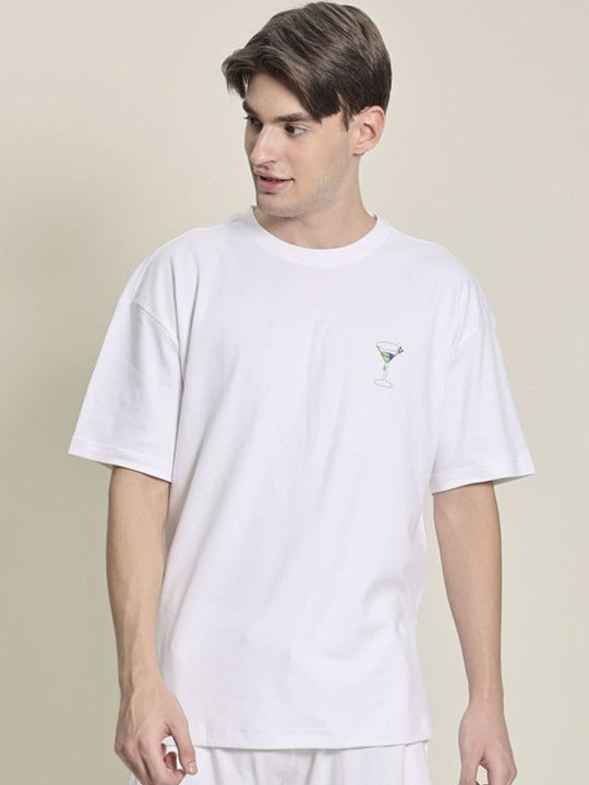 Unisex White Pride Typography Printed Pure Cotton Oversized T-Shirt in Pakistan | DOCACCA