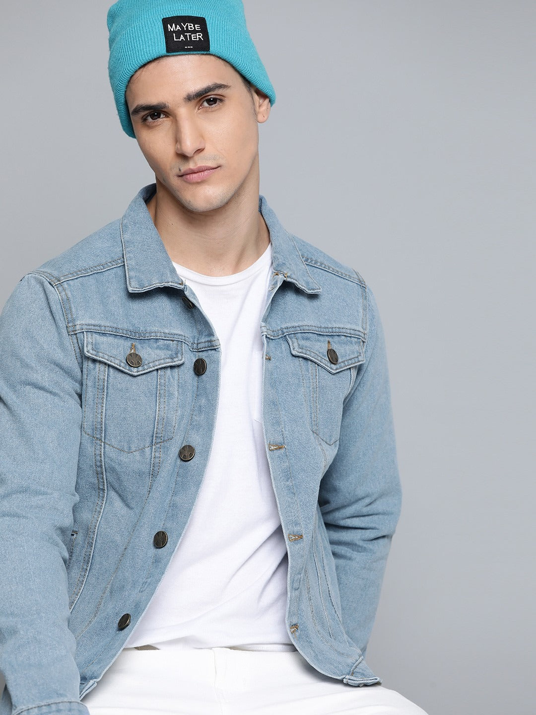 Men Blue Cotton Denim Jacket – Breathable, Stylish Outerwear for All Pakistani Seasons | DOCACCA
