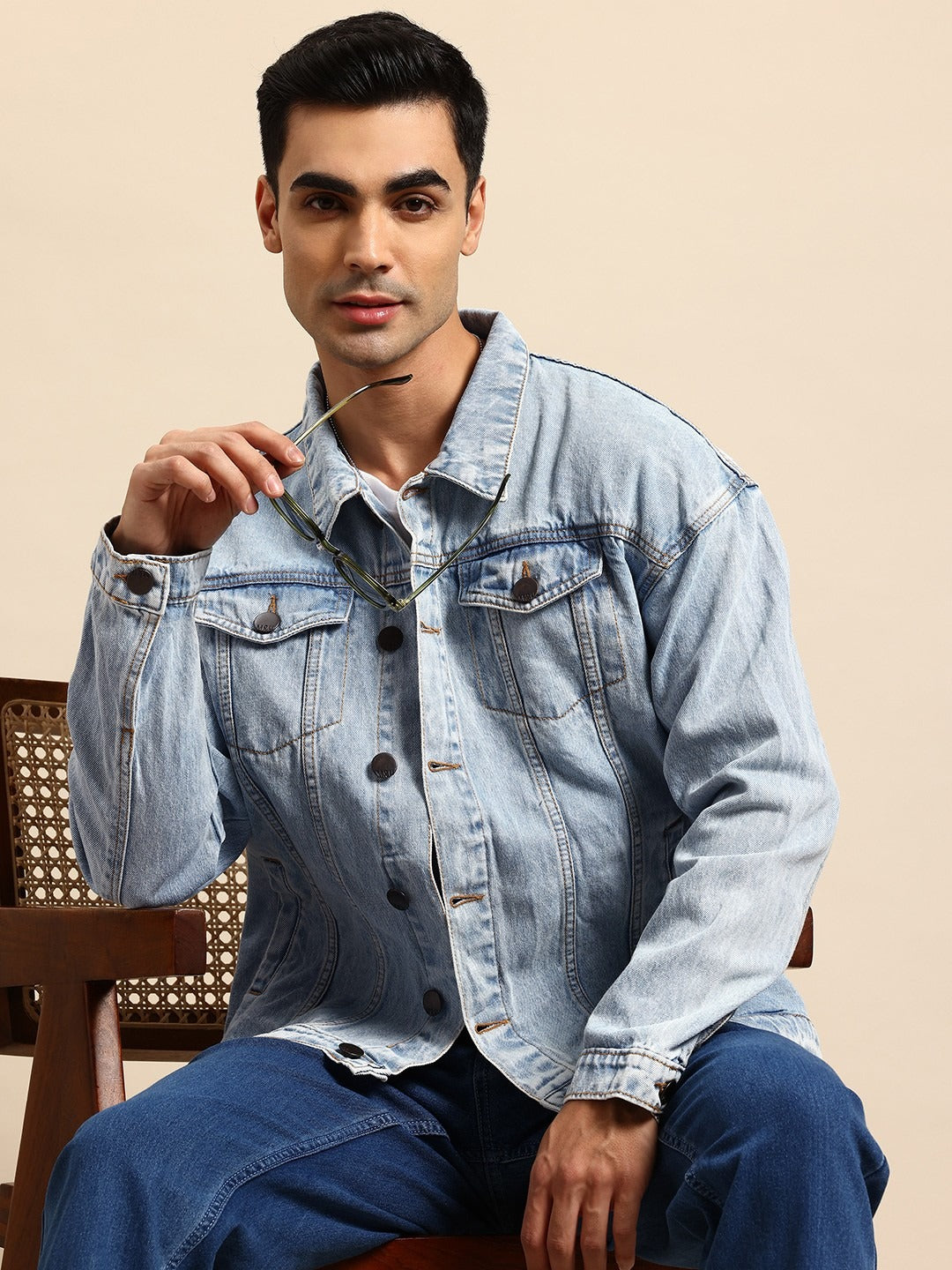 Men Pure Cotton Denim Jacket – Lightweight, Breathable Outerwear for Pakistani Seasons | DOCACCA