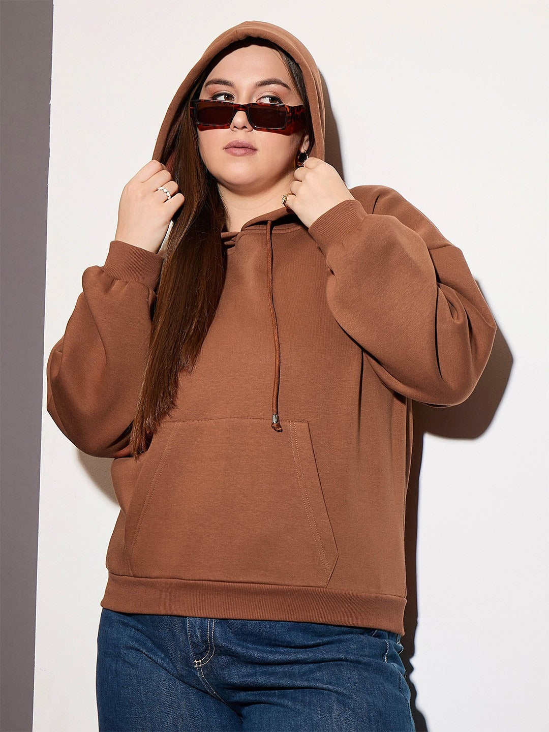 Women’s Hooded Hoodie — Cozy Brushed Fleece Pullover with Kangaroo Pocket | DOCACCA Pakistan