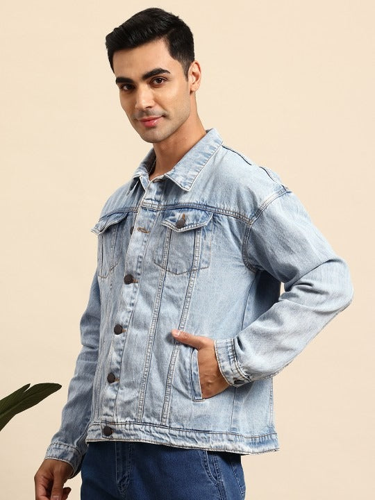 Men Pure Cotton Denim Jacket – Lightweight, Breathable Outerwear for Pakistani Seasons | DOCACCA