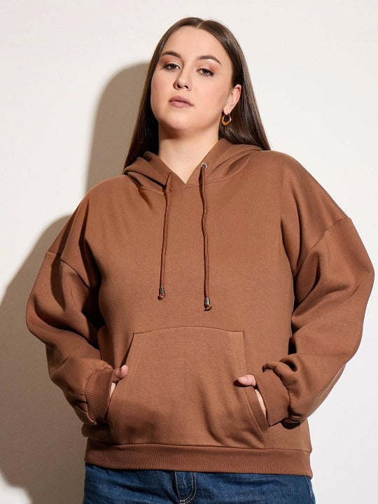 Women’s Hooded Hoodie — Cozy Brushed Fleece Pullover with Kangaroo Pocket | DOCACCA Pakistan