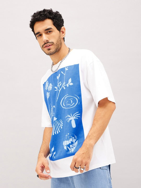 Unisex White Typography Printed Pure Cotton Oversized T-Shirt in Pakistan – Trendy Streetwear by DOCACCA