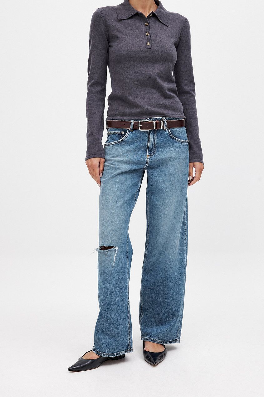 Women Wide Leg Mid Waist Jeans – Trendy Mid-Rise Wide Leg Denim for Pakistani Women | DOCACCA