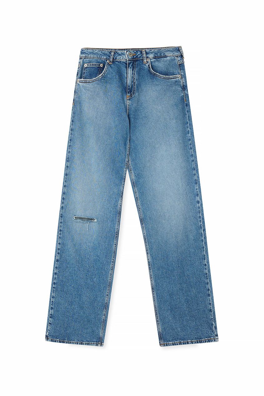 Women Wide Leg Mid Waist Jeans – Trendy Mid-Rise Wide Leg Denim for Pakistani Women | DOCACCA
