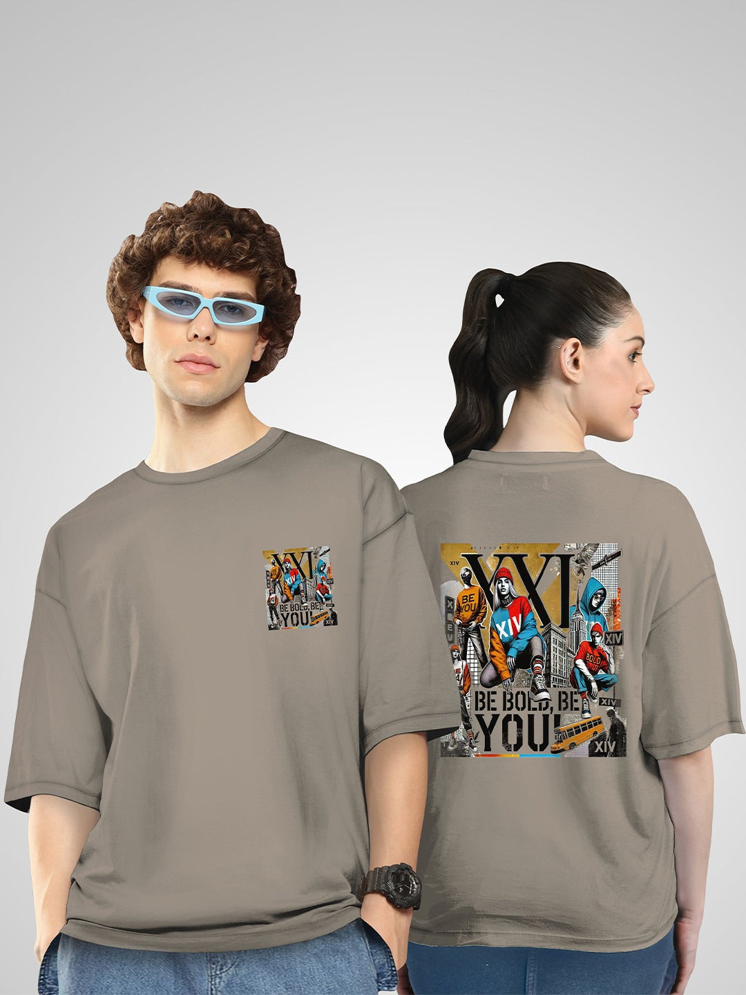 Unisex Twistform Twinny Zone Pack of 2 GoodBad Printed Cotton Oversized T-Shirts in Pakistan | DOCACCA