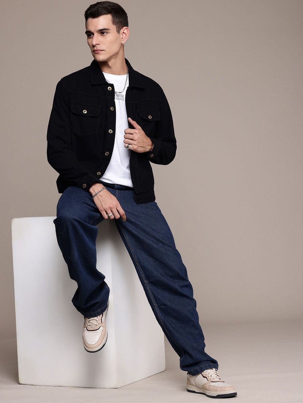 The Life Co. Pure Cotton Denim Jacket – Premium Lightweight Jacket for Men in Pakistan | DOCACCA