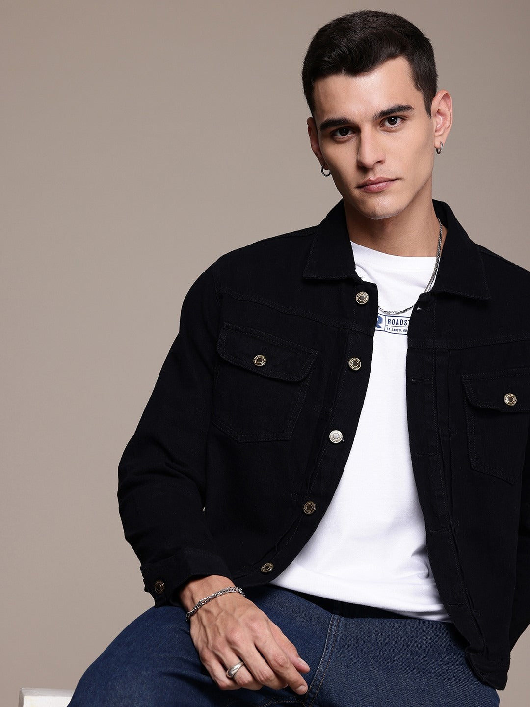 The Life Co. Pure Cotton Denim Jacket – Premium Lightweight Jacket for Men in Pakistan | DOCACCA