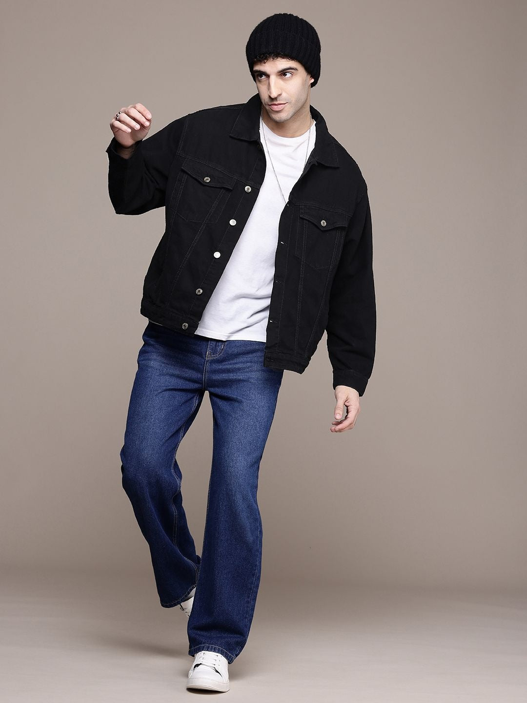 The Life Co. Oversized Trucker Pure Cotton Denim Jacket – Stylish Streetwear for Men in Pakistan | DOCACCA
