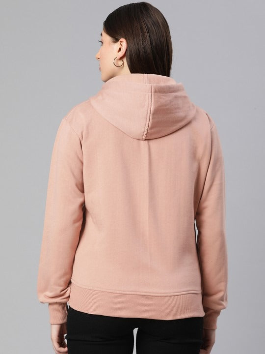Women Black Solid Training Hooded Rapid-Dry Zipper — Lightweight Athletic Zip Hoodie | DOCACCA Pakistan