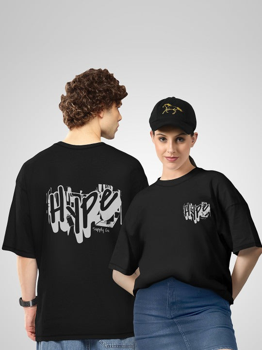 Unisex Twistform Twinny Zone Pack Of 2 HYPE Printed Cotton Oversized T-Shirts – Trendy Streetwear for Men & Women in Pakistan | DOCACCA