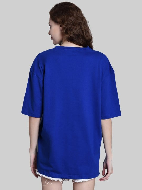 Women Solid Round Neck Cotton Oversized T-Shirt – Comfortable Casual Pakistan