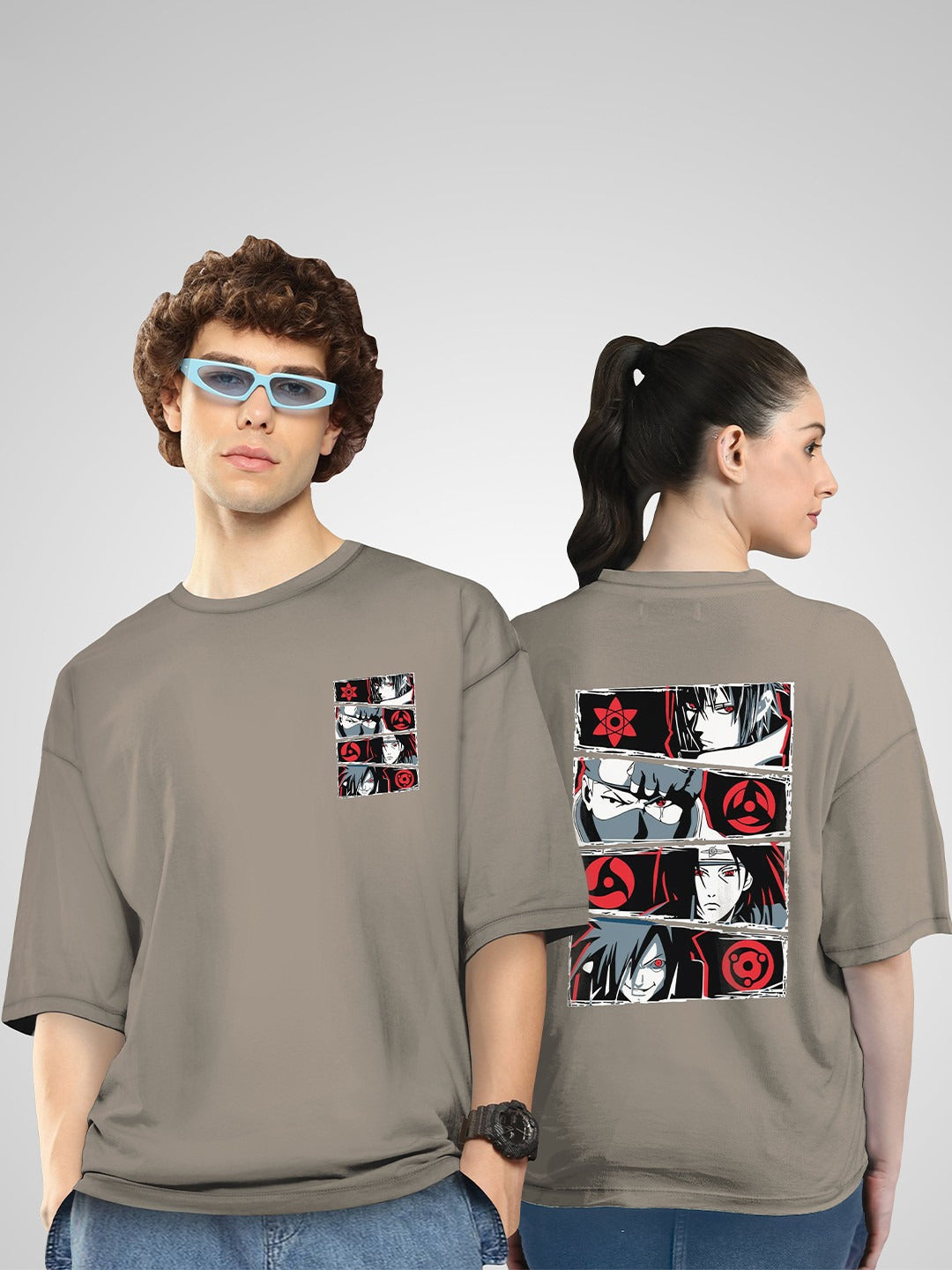 Unisex Twistform Twinny Zone Pack of 2 Anime4 Printed Cotton Oversized T-Shirts – Trendy Anime Graphic Tees in Pakistan | DOCACCA