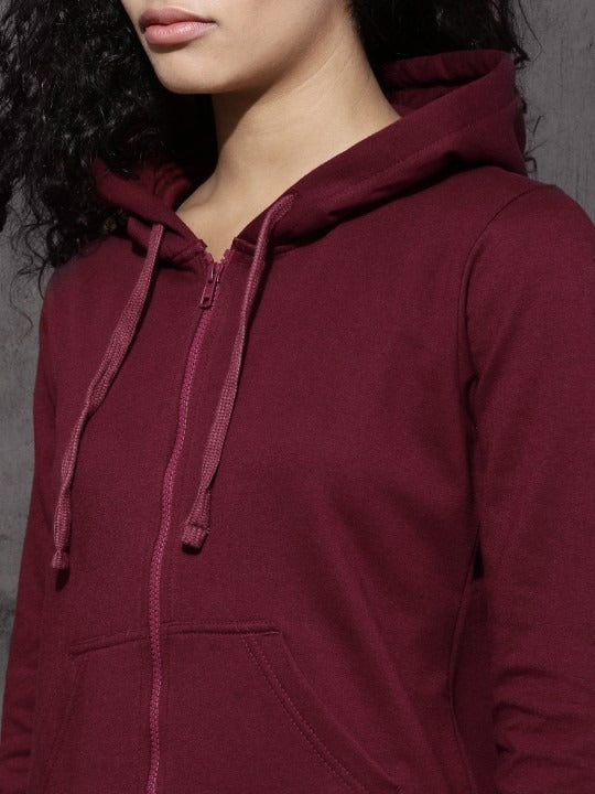 Women Hooded Zipper — Full-Zip Hooded Sweatshirt with Kangaroo Pockets | DOCACCA Pakistan