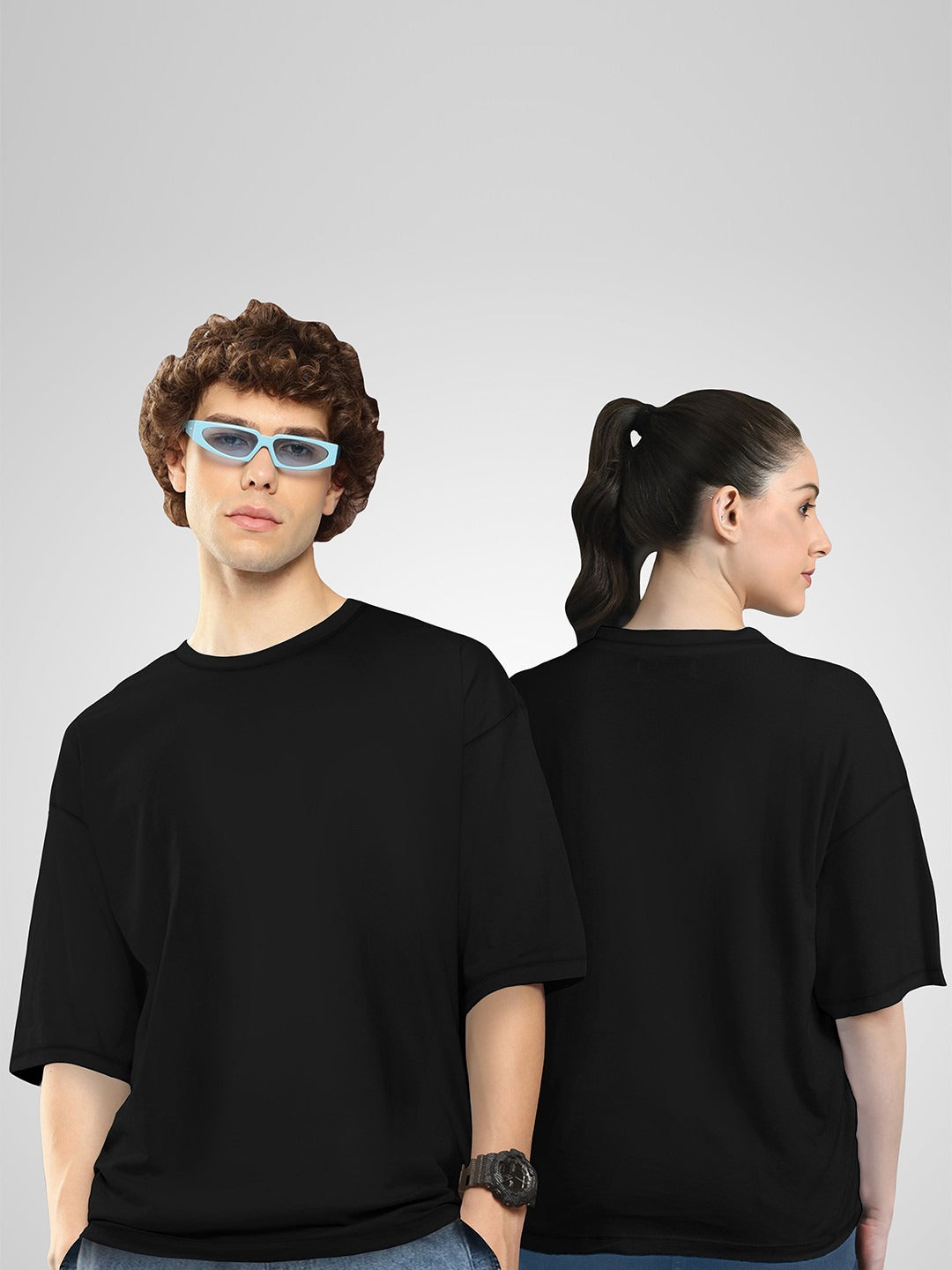 Unisex Twistform Twinny Zone Pack of 2 Solid Cotton Oversized T-Shirts – Premium Unisex Streetwear in Pakistan | DOCACCA