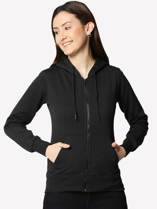 Women Hooded Zipper — Full-Zip Cotton Hoodie with Kangaroo Pockets | DOCACCA Pakistan