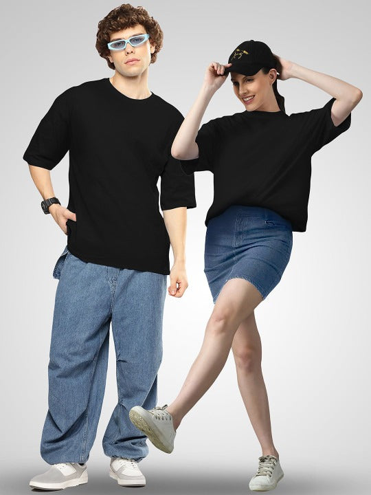 Unisex Twistform Twinny Zone Pack of 2 Solid Cotton Oversized T-Shirts – Premium Unisex Streetwear in Pakistan | DOCACCA