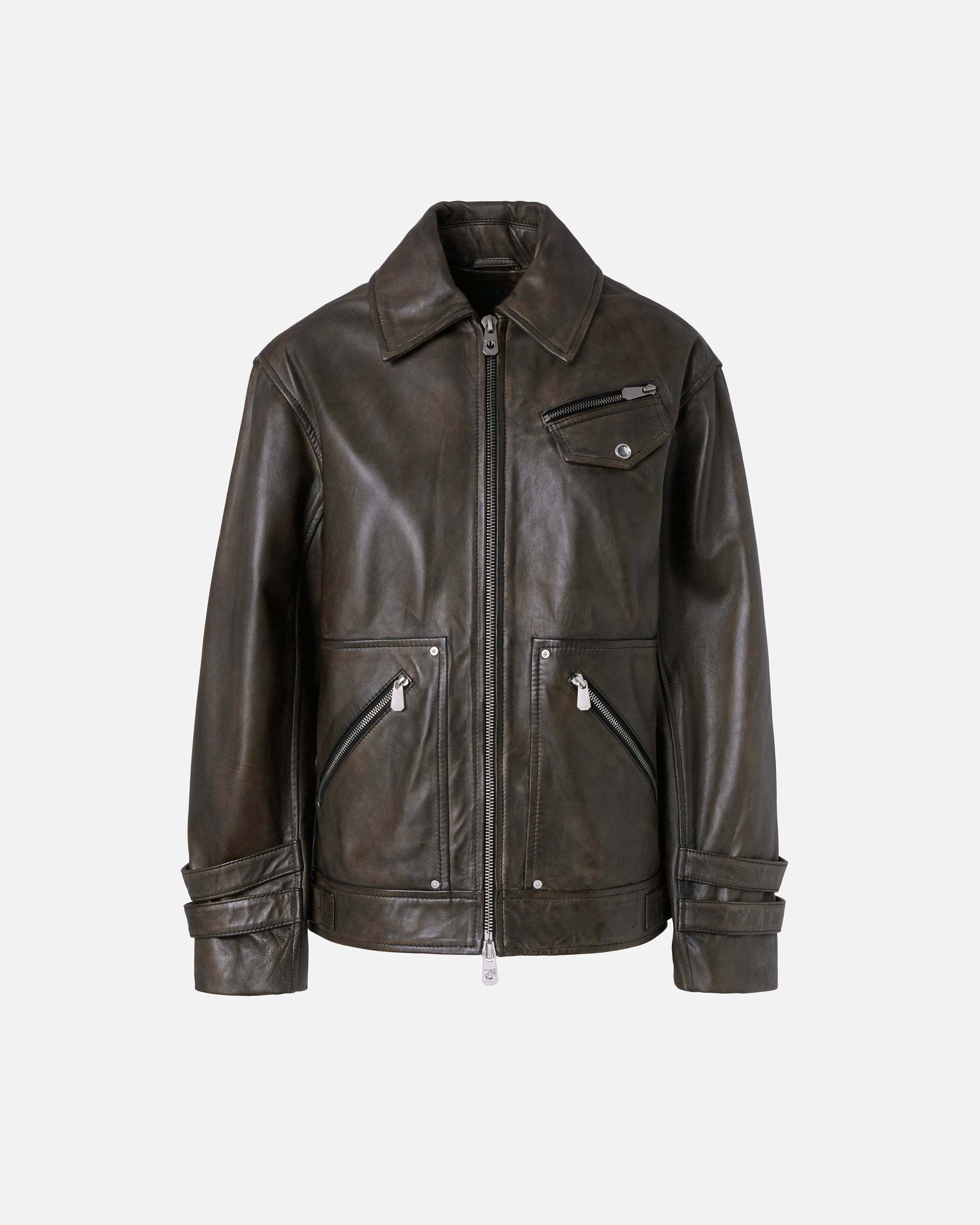 Vintage-Style Women's Leather Jacket