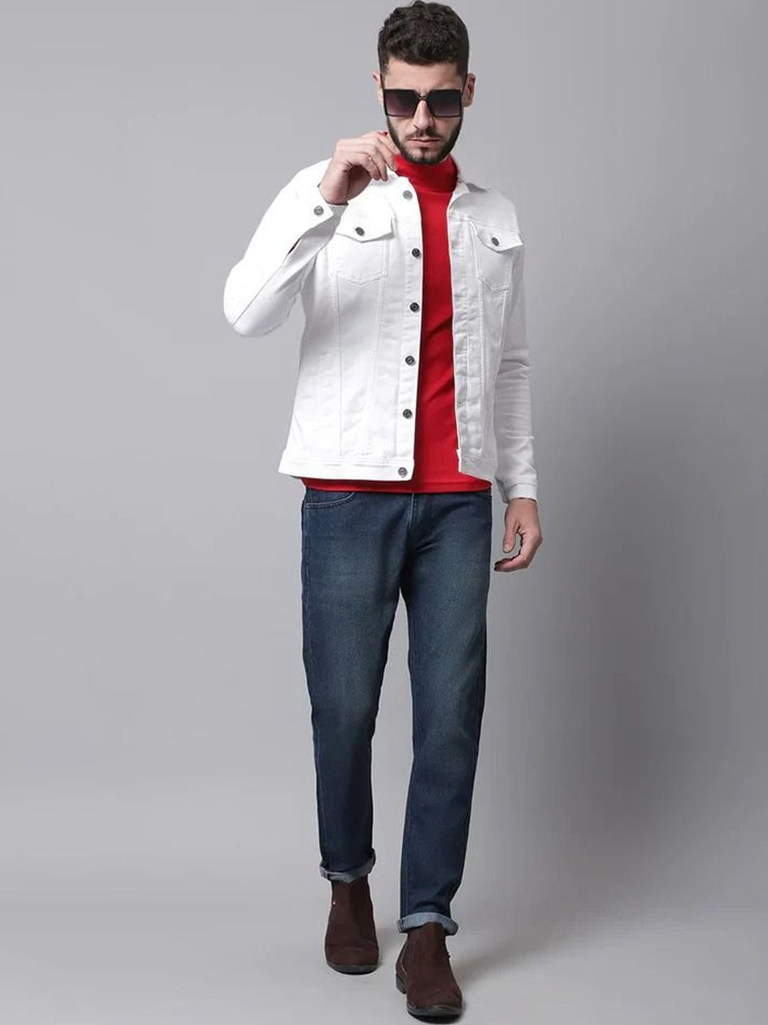 Men Running Denim Jacket by DOCACCA – Lightweight, Breathable Street Style for Active Pakistani Lifestyles