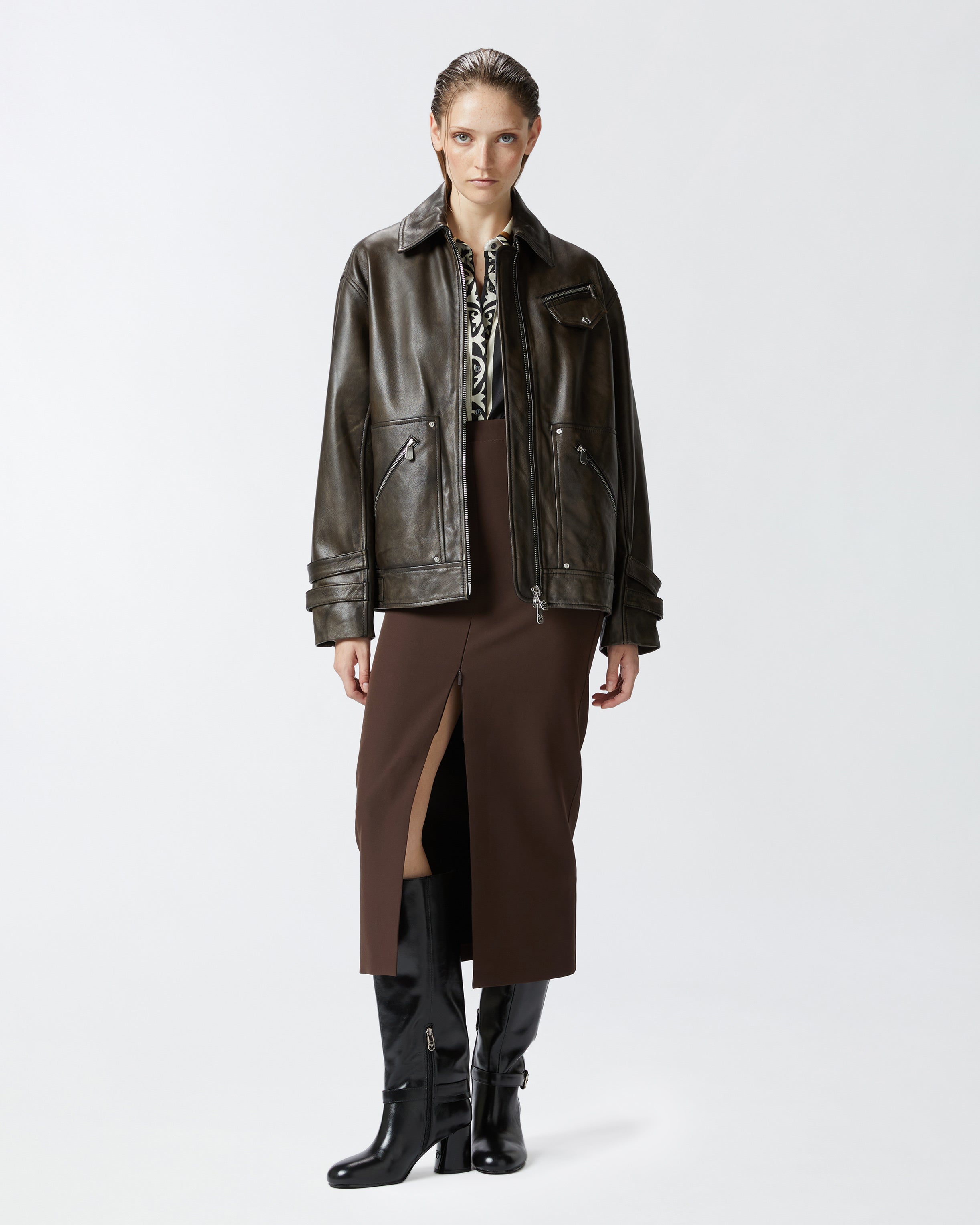 Vintage-Style Women's Leather Jacket
