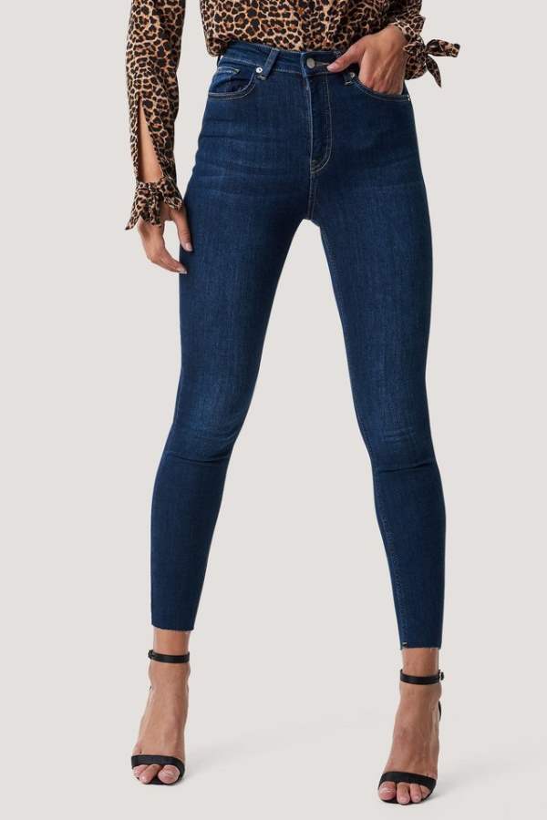 Womens Slim Fit Half Flare Mid-Rise Clean Look Stretchable Jeans